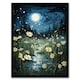 image 1 of Moonlit Dancing Fireflies By Buttercup Brook Black Framed Wall Art Print A4