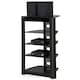image 3 of Centurion Supports Zinnia 5-Shelf Black Glass with Gloss Black Fascia Flat Screen TV/Hi-Fi/AV Rack Glass Stand | Black | 1
