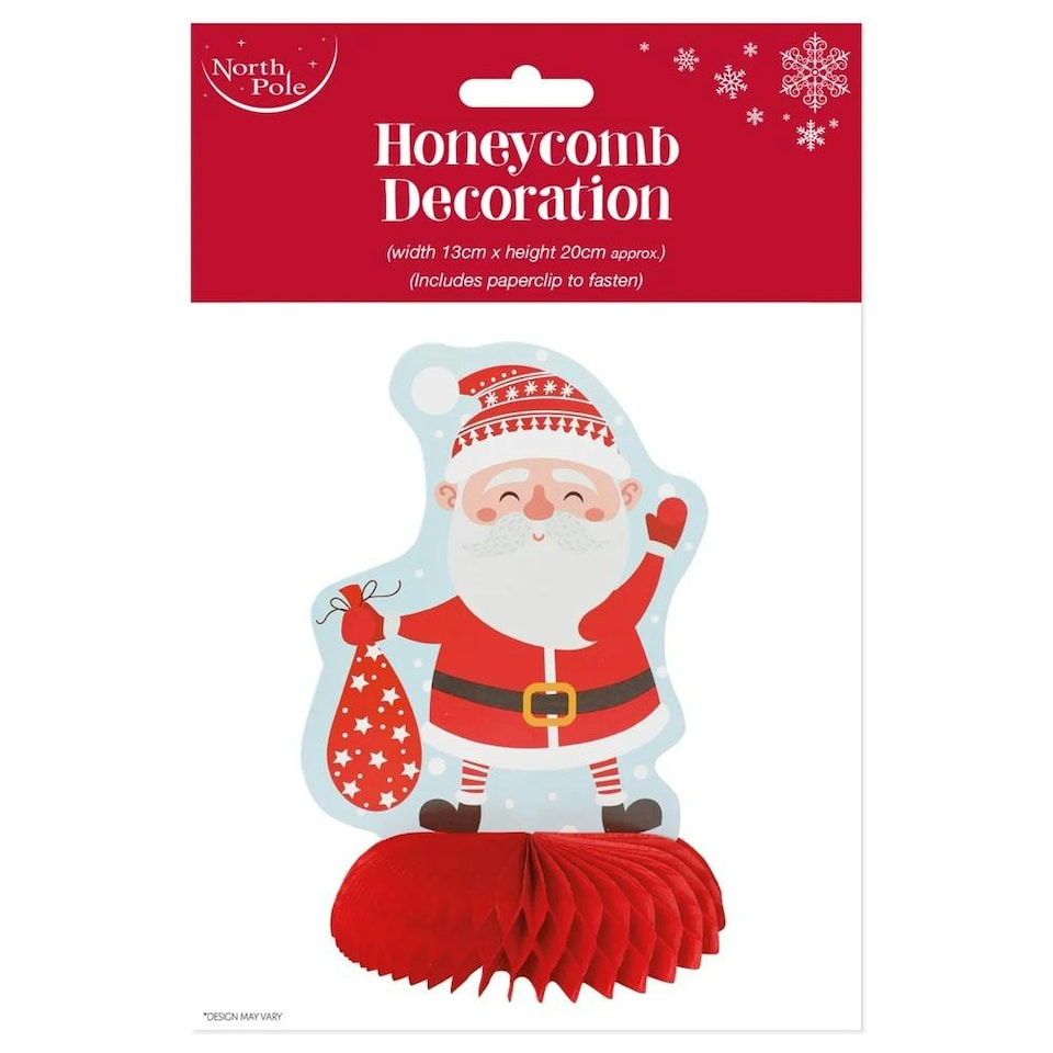 image 1 of Christmas Santa Honeycomb Decoration