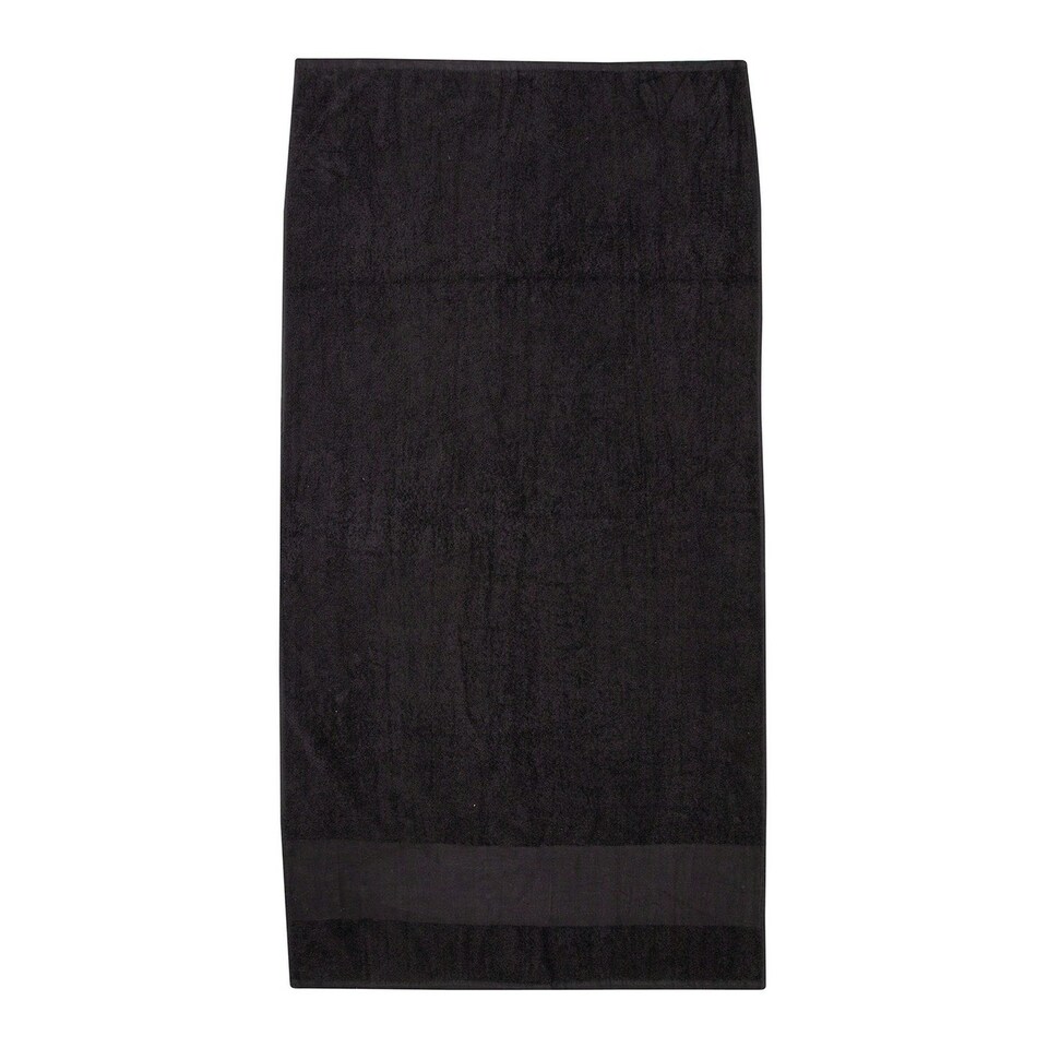 Towel City Printable Cotton Hand Towel - Black - One Size Black | One size