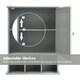 image 8 of COSTWAY Bathroom Wall Storage Cabinet Medicine Organizer Grey Grey