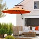 image 2 of Outsunny Sun Parasol with Vent, Wall Umbrella for Patio, Garden, Pool Orange | Orange