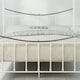 image 4 of Marylebone Traditional Four Poster Canopy Metal Bed Frame | White | White & Brass | King