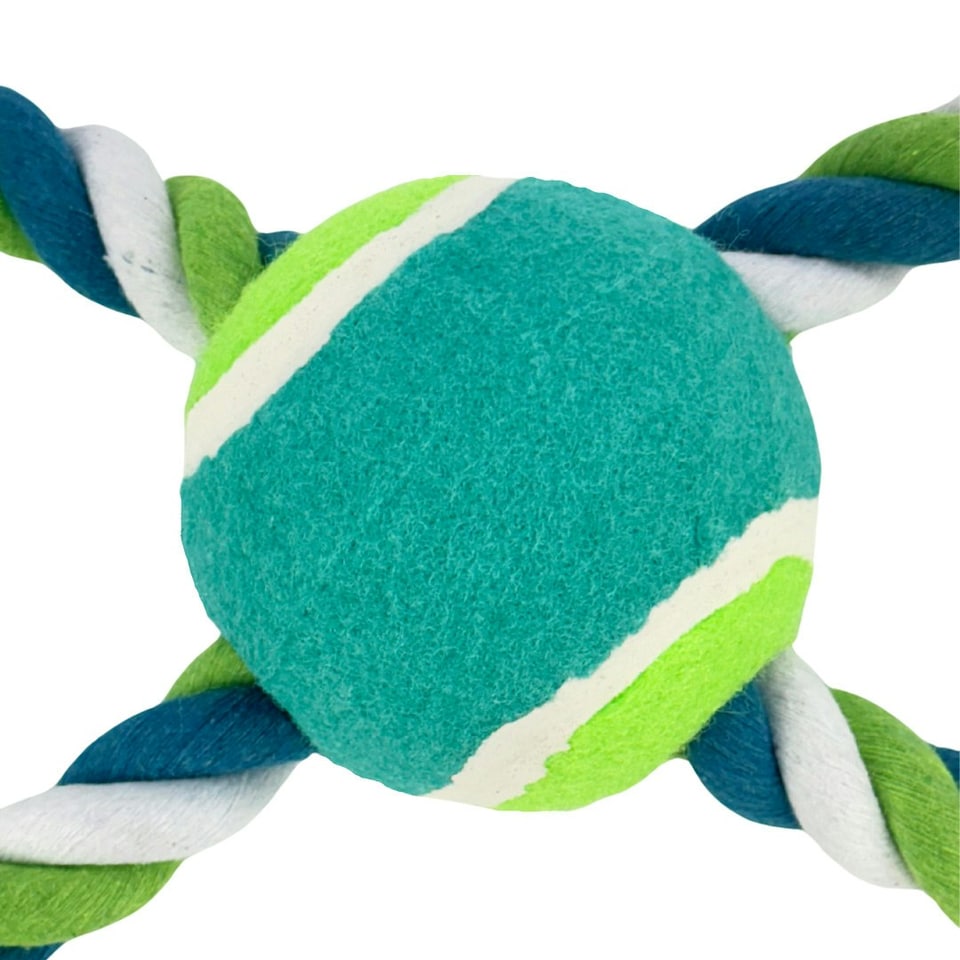image 1 of HugglePets Tennis Ball Figure 8 Dog Toy
