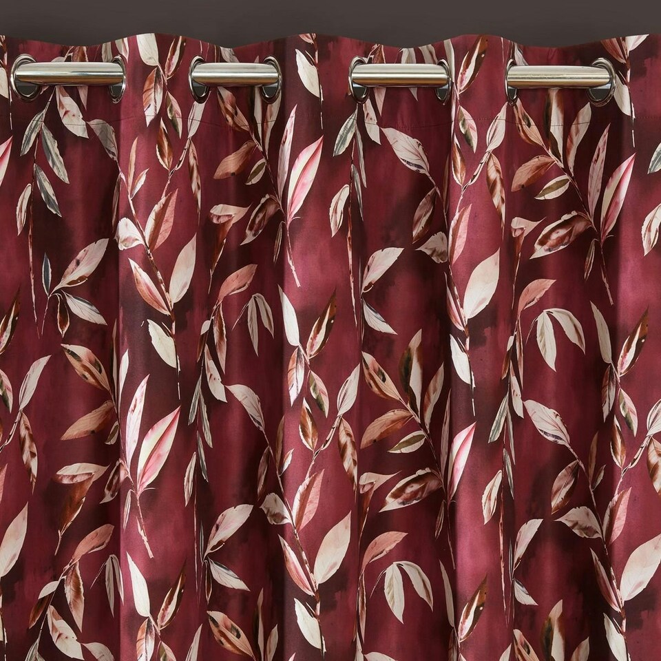 image 1 of Sundour Madrid Curtains Wine Red | 66x54"