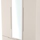 image 5 of Lucca Tall 2 Drawer Tiple Mirrored Wardrobe in Kashmir Gloss & Kashmir (Ready Assembled) | Cream | Kashmir Gloss & Kashmir