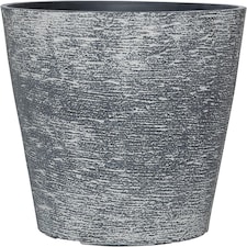 Grey Stone Effect Planter for Garden Outdoors Weatherproof Plastic (x1)