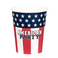 American Party USA Biodegradable Paper Cups 250ml - Pack of 10