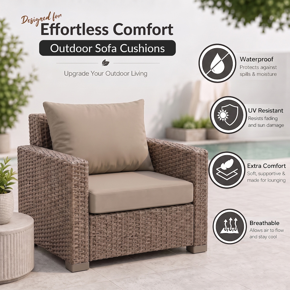image 1 of Keter Allibert California 2 Seater Cushion Pad with Pillow