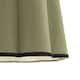 image 3 of Olive Green Linen Scallop Drum Lamp Shade with Black Cotton Trims | Green | Olive Green | 1