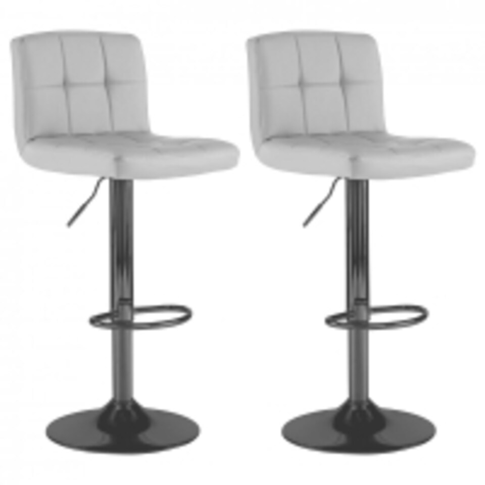 image 1 of Dark Grey Faux Leather Bar Stool