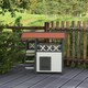 image 10 of PawHut Outdoor Cat House w/ Balcony Stairs Roof, White