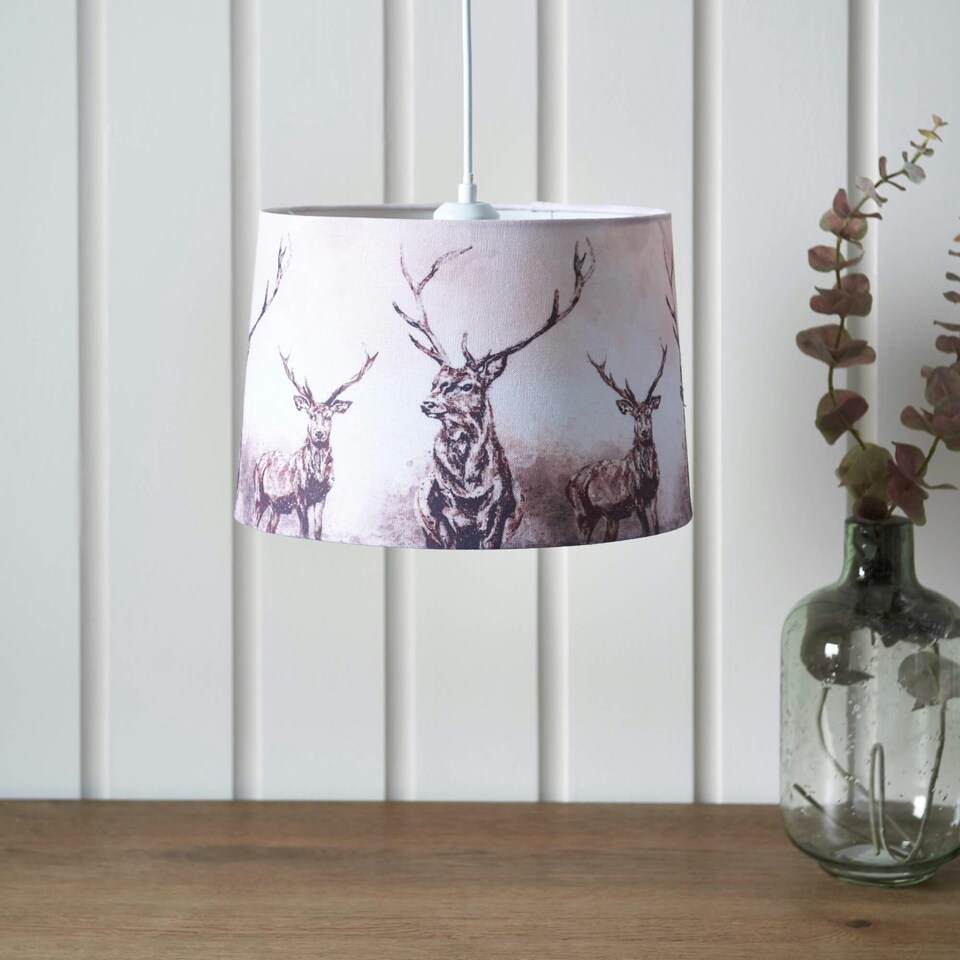 image 1 of Hamish Sepia Printed Shade