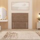 image 4 of Divan Bed Base with 2 Drawers & Plain Floor Standing Headboard Plush Velvet | Brown | Beige