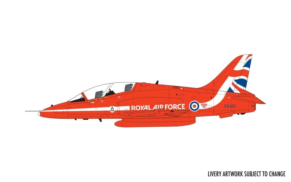 image 1 of Airfix British RAF Red Arrows Hawk Starter Set (1:72 Scale)
