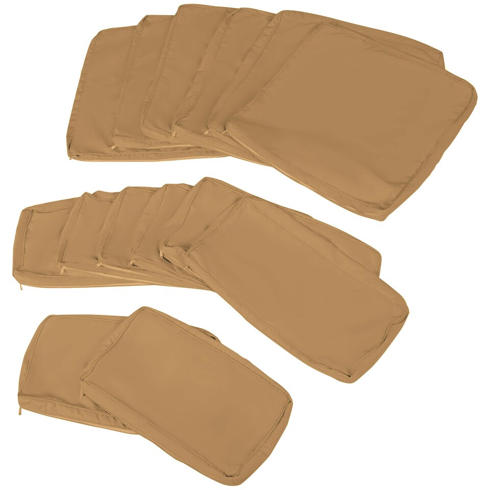 image 1 of Outsunny Garden Rattan Sofa Set Polyester Cover Replacement No Cushion 