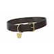 image 1 of Digby & Fox Flat Leather Dog Collar - Brown - XXXS - Neckline: 5.5in-8.5in