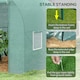 image 6 of Outsunny Polytunnel Greenhouse Outdoor Grow House Roll Up Door Windows 2x2.5m