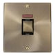 image 2 of SE HOME Antique Brass 2 Gang Ingot Size 45A Switch With Neon Brown | Antique Brass