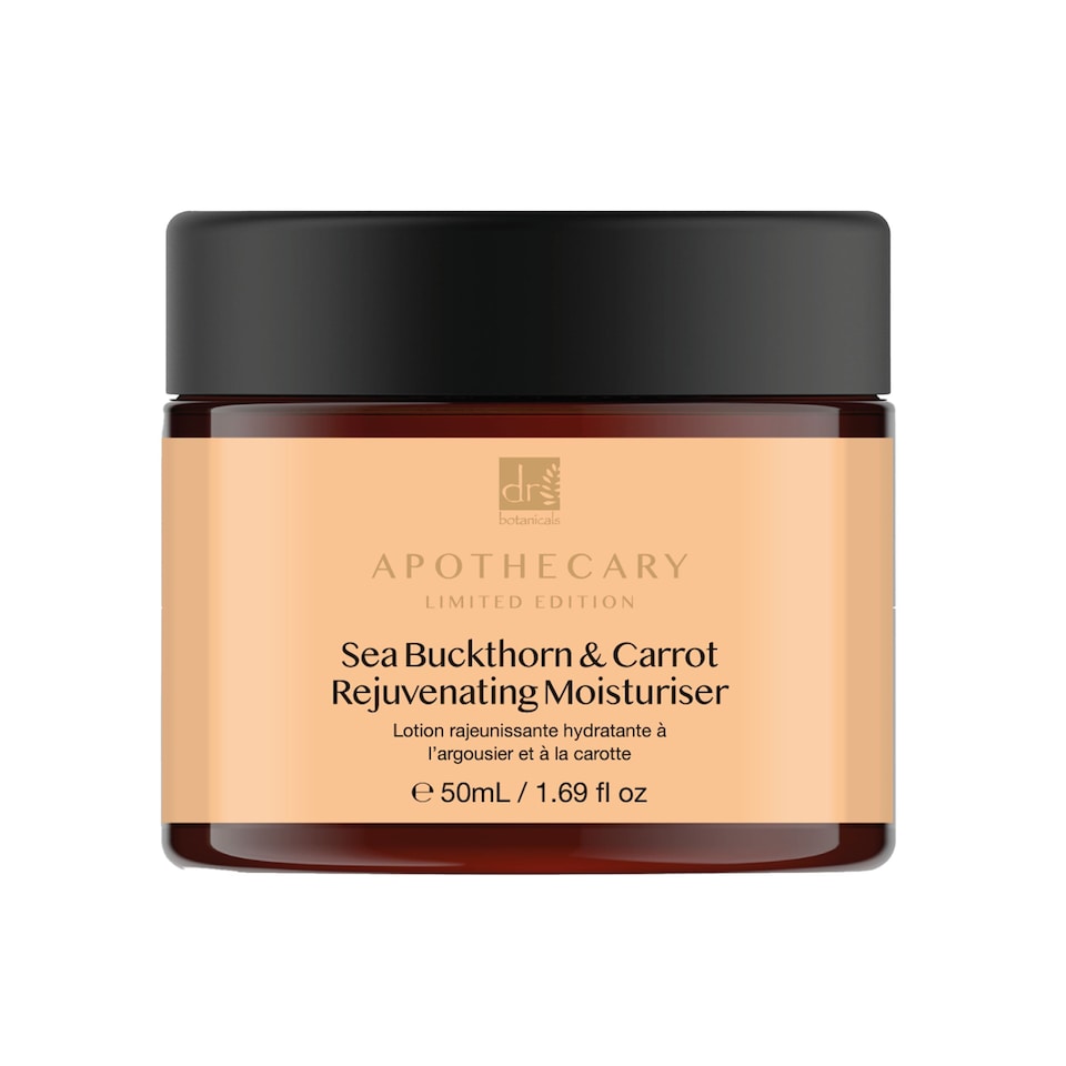 image 1 of Dr Botanicals Seabuckthorn & Carrot Anti-Ageing Rejuvenating Moisturiser 50ml x 2 Duo Set