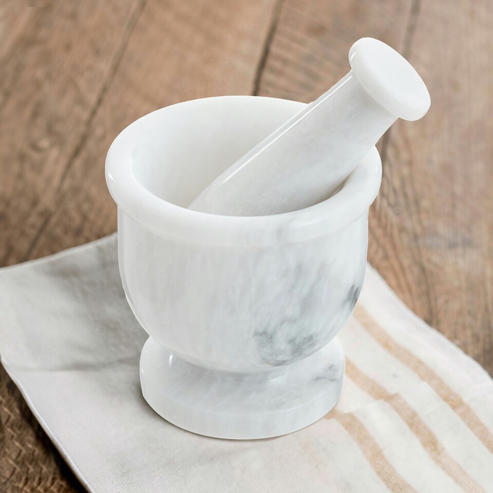 image 1 of Interiors by Ziarat Mortar and Pestle,Perfect Grinding Large Pestle and Mortar,Easy to Clean Antique Mortar and Pestle