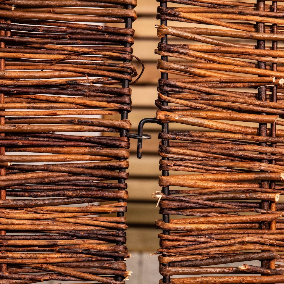 image 1 of 1.16m x 1.22m Double Garden Patio Willow Wheelie Bin Screen Hideaway