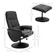 image 8 of HOMCOM PU Leather Armchair and Footrest Swivel Recliner Black