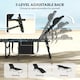 image 3 of Outsunny Folding Sun Loungers with 5-Level Back, Cup Holder, Black | Black | Black | L