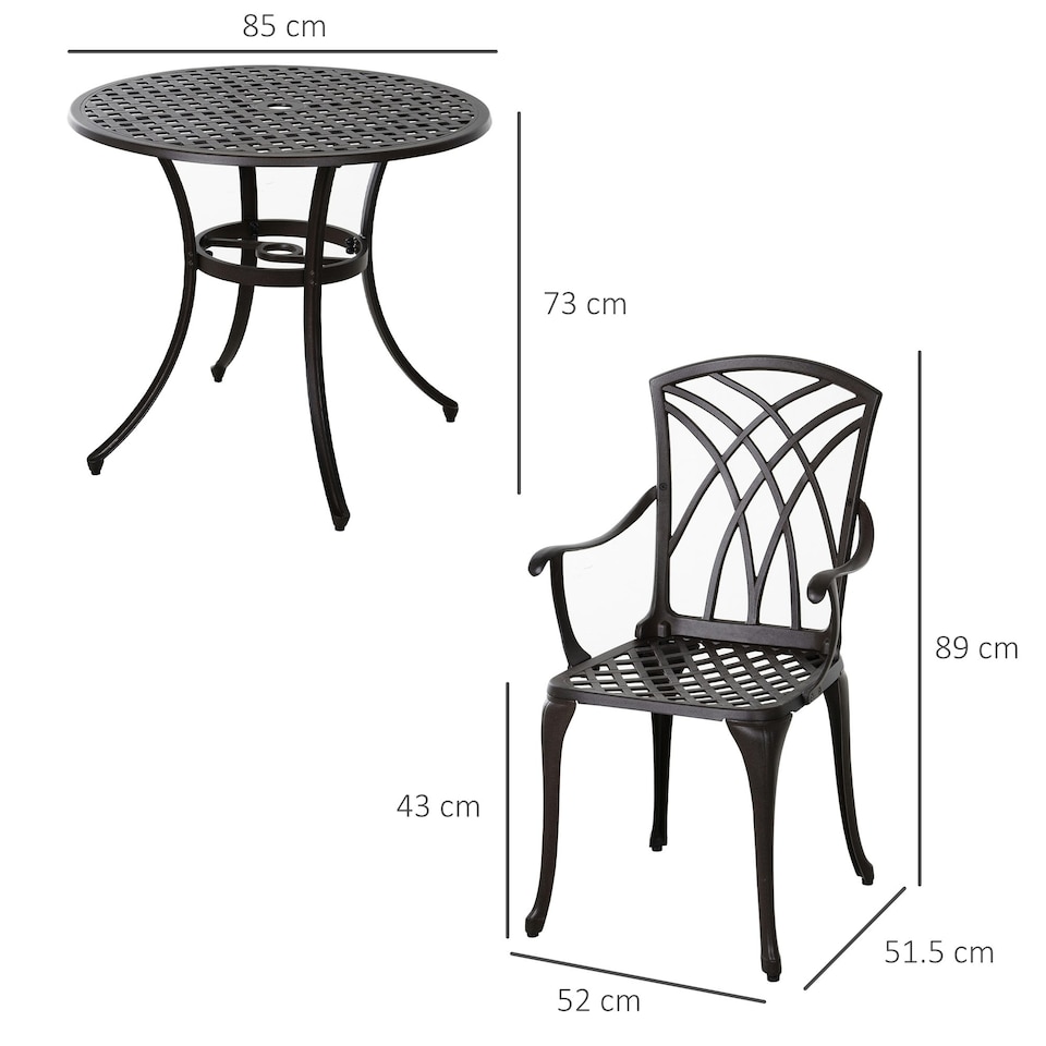 image 1 of Outsunny 5 PCs Coffee Table Chairs Outdoor Garden Furniture Set