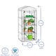 image 3 of Harbour Housewares Plastic 4 Tier Mini Greenhouse - 3ft x 6ft - White