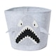 image 1 of OHS Kids Round Shark Felt Toy Storage Organiser Basket - Grey