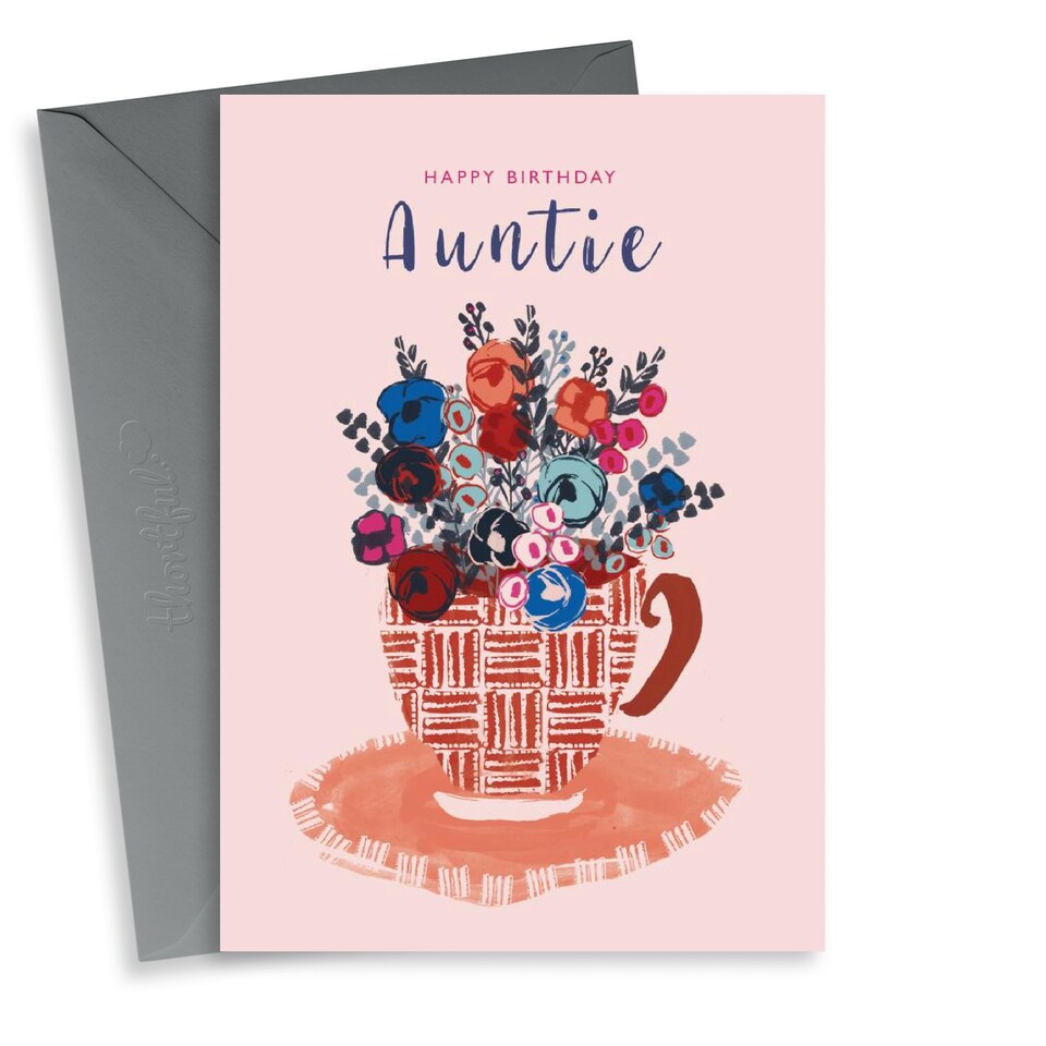 image 1 of Pretty Floral Teacup Birthday Card