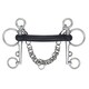 image 1 of Shires Hard Rubber Horse Pelham Bit - Black/Silver - 4.5in