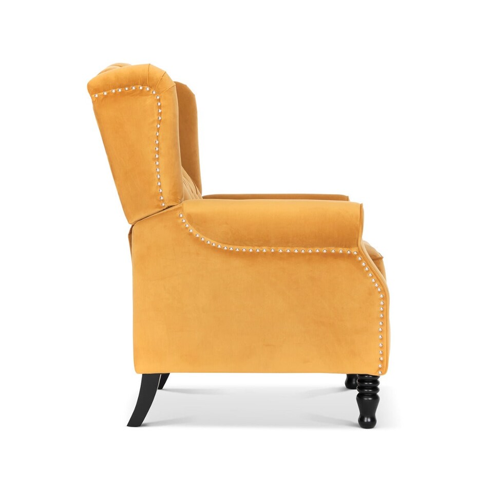 image 1 of Velvet Gold Marianna Manual Recliner Wingback Chair