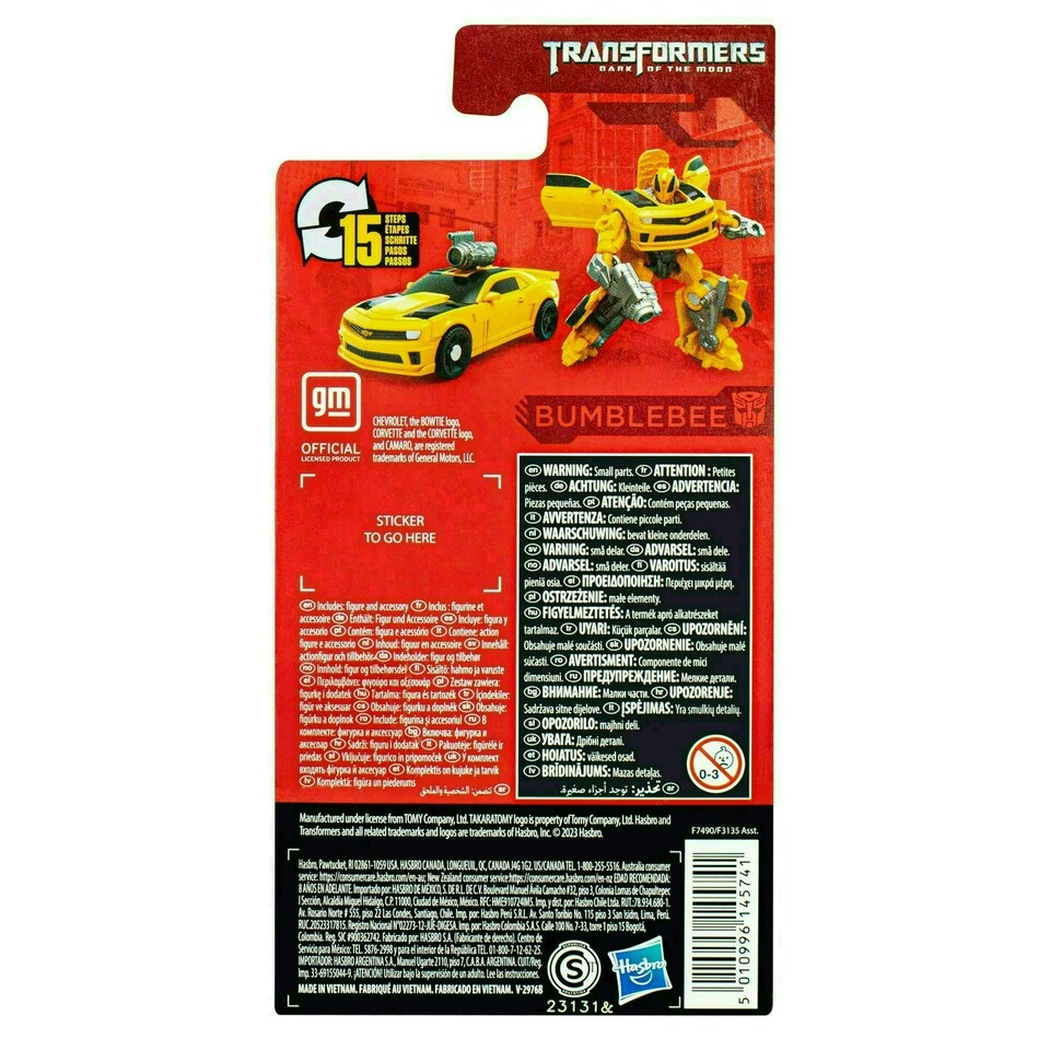 image 1 of Transformers Studio Series Bumblebee 9 cm Core Class Action figure