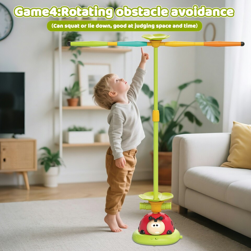 image 1 of 5 in 1 Kids Sports Activity Game Set Jump Challenge Aerobie Toss Ring Obstacle Game