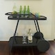 image 5 of Novogratz Barbie Outdoor Bar Cart with Wheels Charcoal