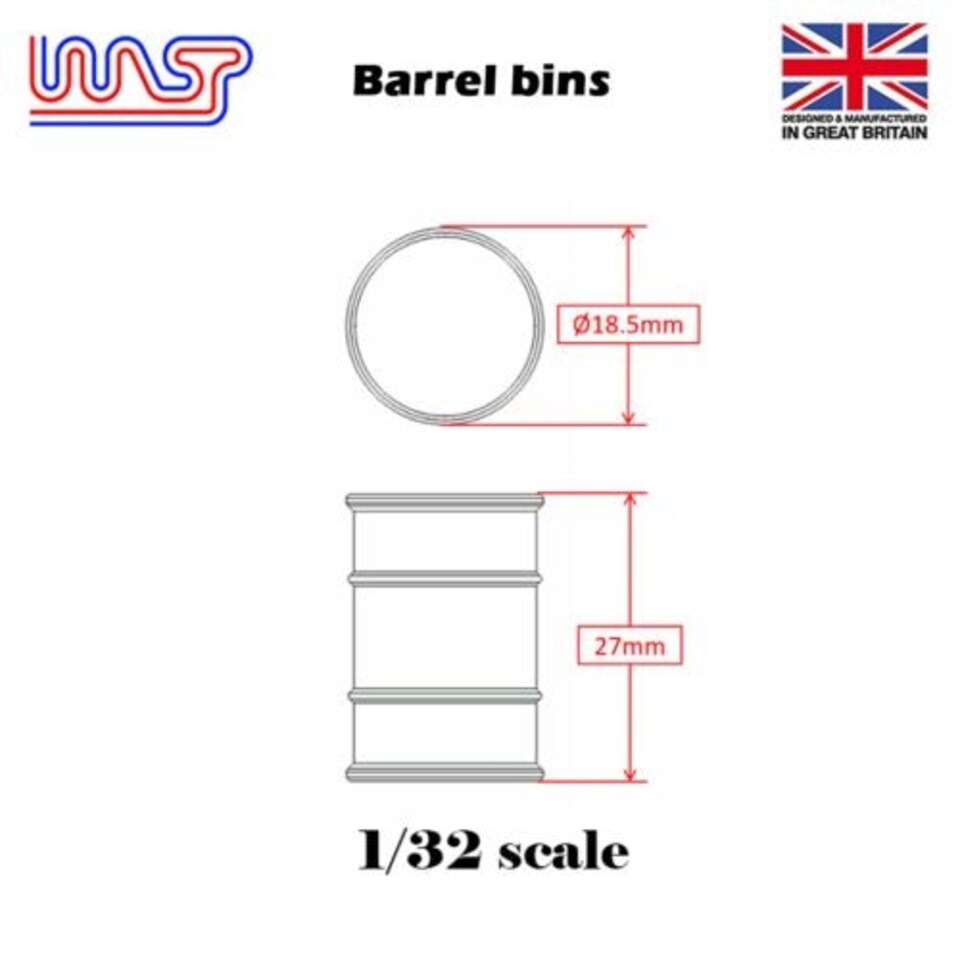 image 1 of Slot Car Scenery Track Side Green Recycle Barrels x 5 WASP NEW