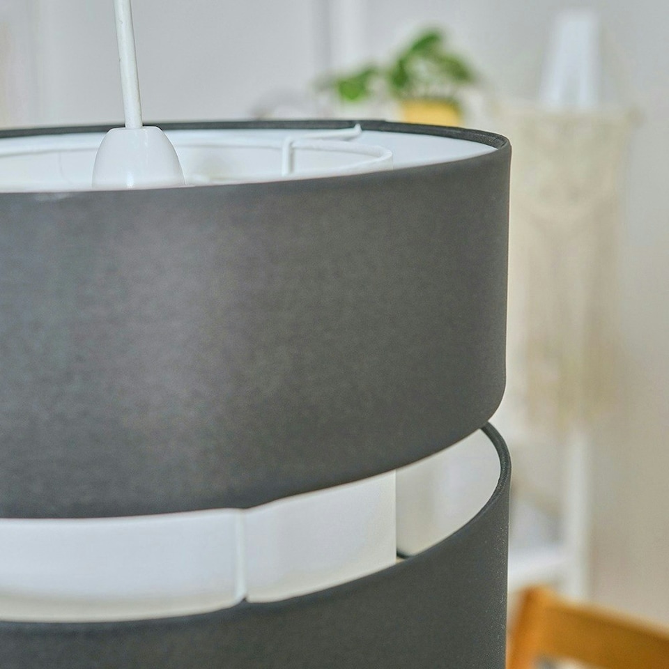 image 1 of ValueLights Sophia Small Black 2 Tier Ceiling Light Shade
