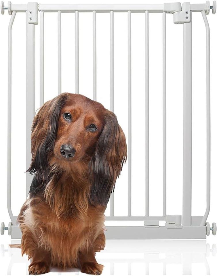 image 1 of Bettacare Elite Pressure Dog Gate, 225cm - 234cm, Matt White, Pressure Fit Pet Gate for Dog and Puppy | White