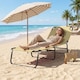 image 9 of Outsunny Folding Lounge Chair Outdoor Chaise Lounge for Bench Patio