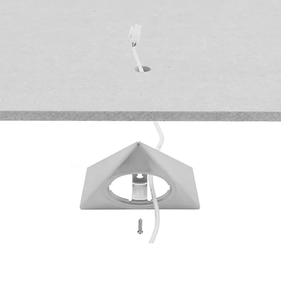 image 1 of Set of 2 Puck - Brushed Steel LED Under Cabinet Kits Silver