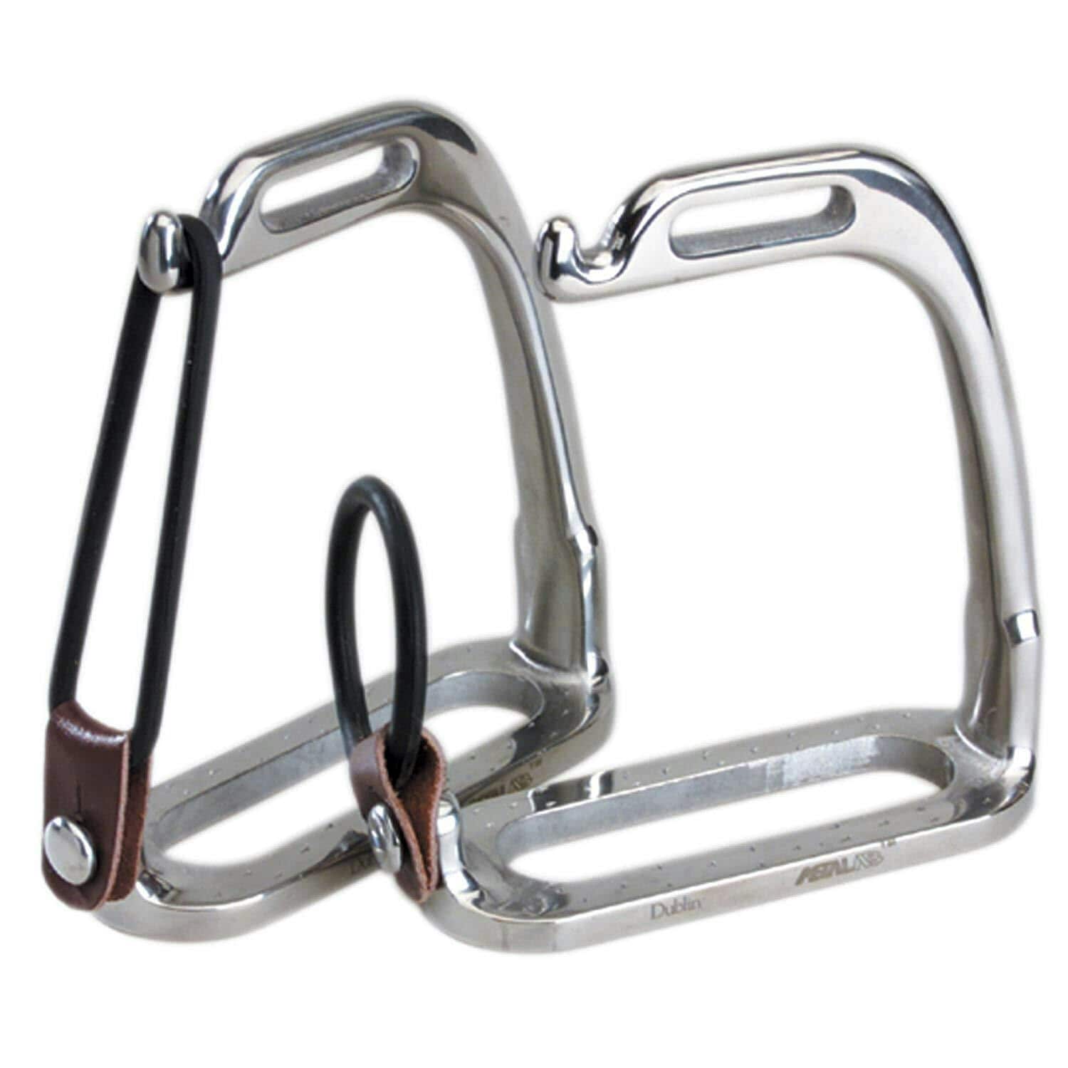 Korsteel Stainless Steel Peacock Stirrup Irons - Silver - 4.25in