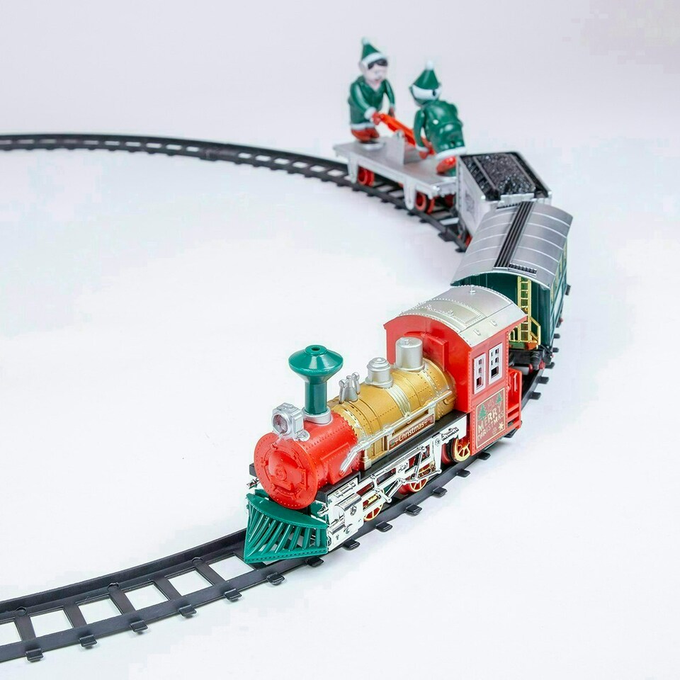 image 1 of The Christmas Workshop Animated Elves Christmas Train Set