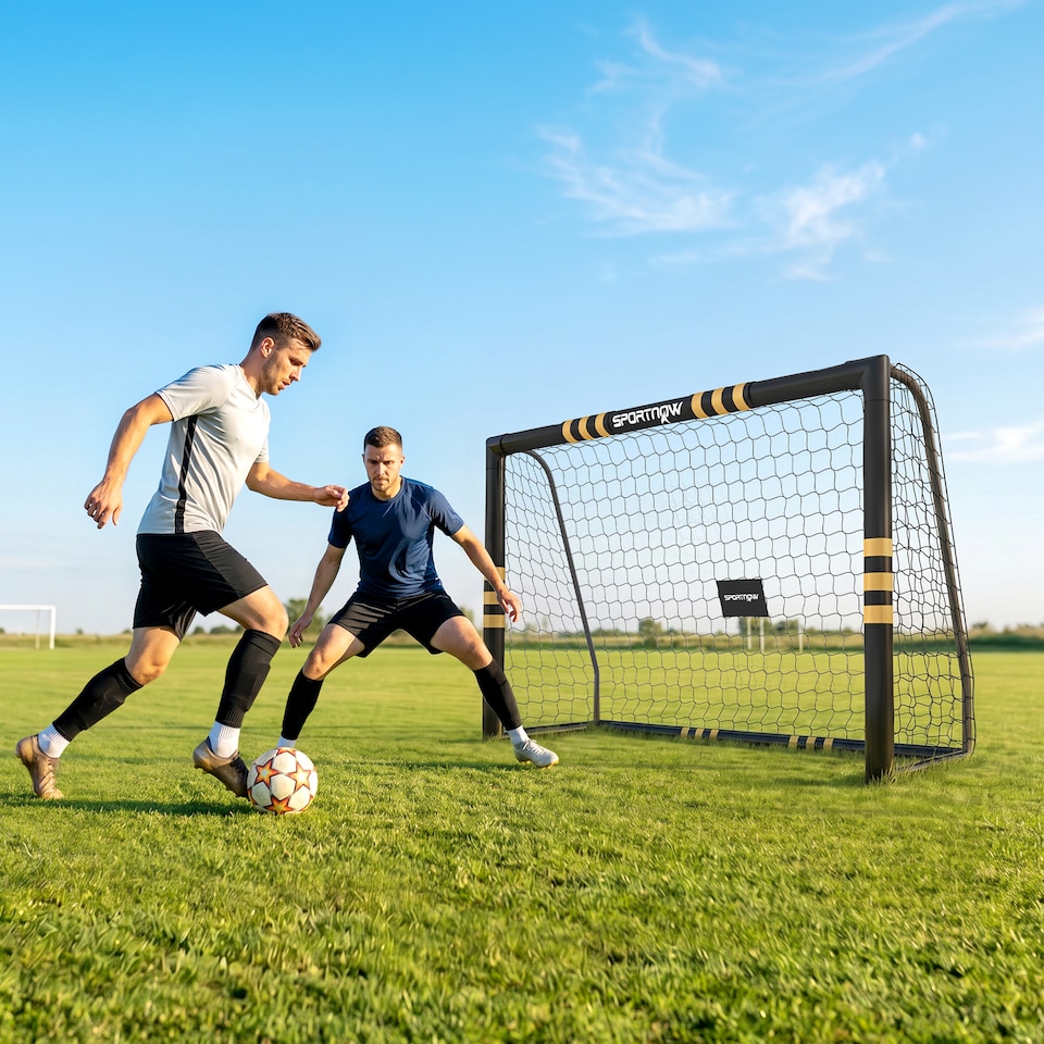image 1 of SPORTNOW Football Goal, 8 x 5ft Portable Football Net with EPE Foam Padding
