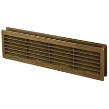 Patina 120x440mm Internal Door Plastic Ventilation Grille Air Vent Collar | Brown | Patina