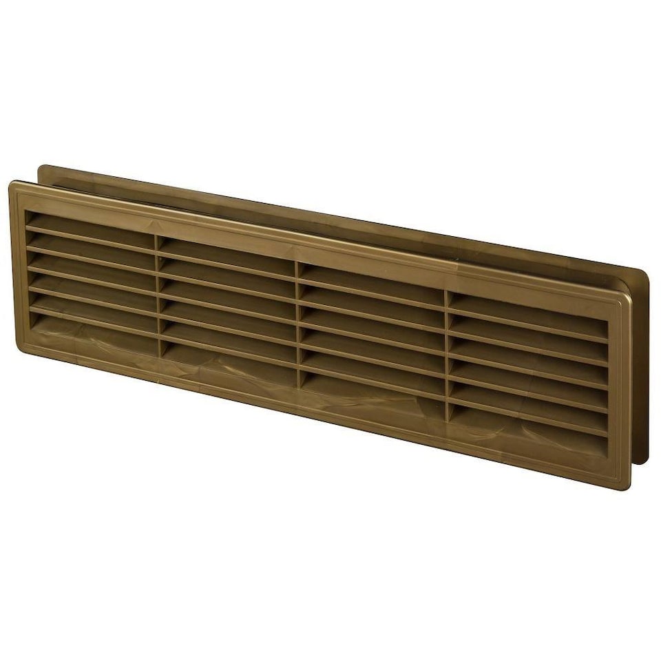 image 1 of Patina 120x440mm Internal Door Plastic Ventilation Grille Air Vent Collar | Brown | Patina