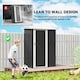 image 10 of Outsunny Outdoor Storage Shed Steel Garden Shed w/ Lockable Door Dark Grey