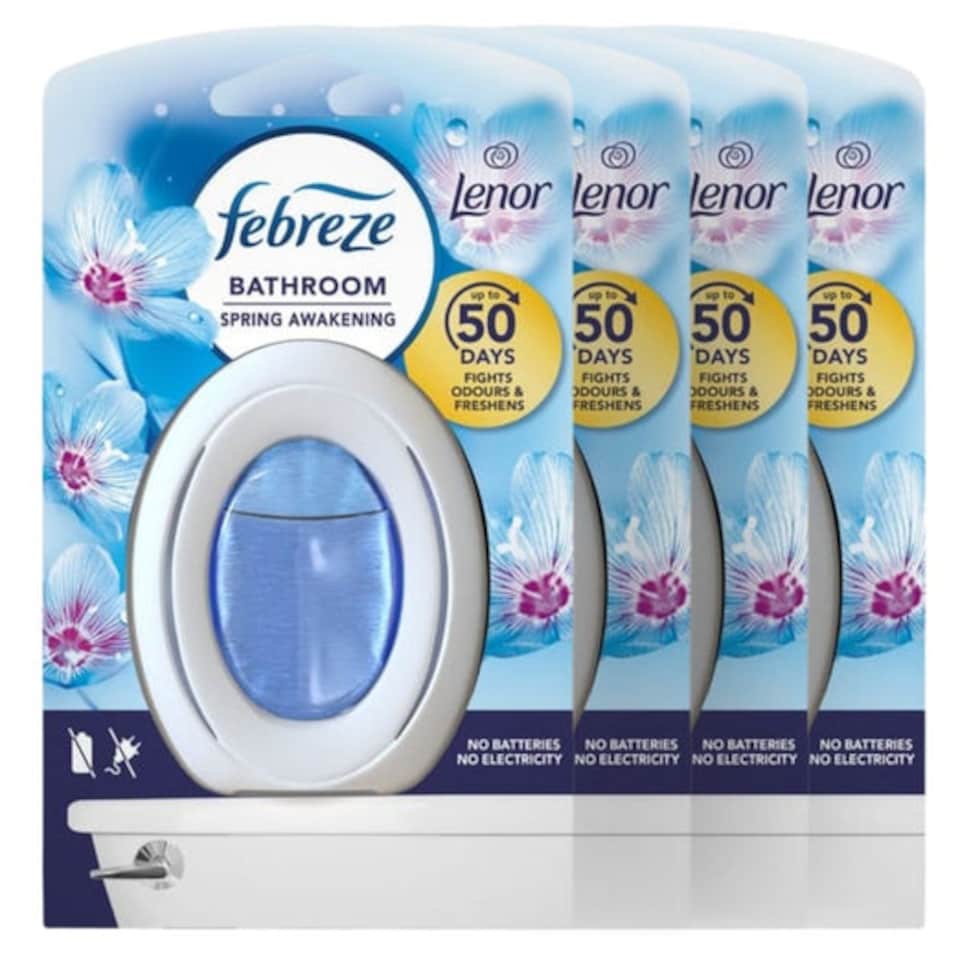 Febreze | Spring Awakening Bathroom Air Freshener 7.5ml | 7.5ml x 4 Pack
