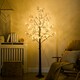 image 2 of HOMCOM 6ft Artificial Tree with Warm White LED Lights, Baby Breath Flowers